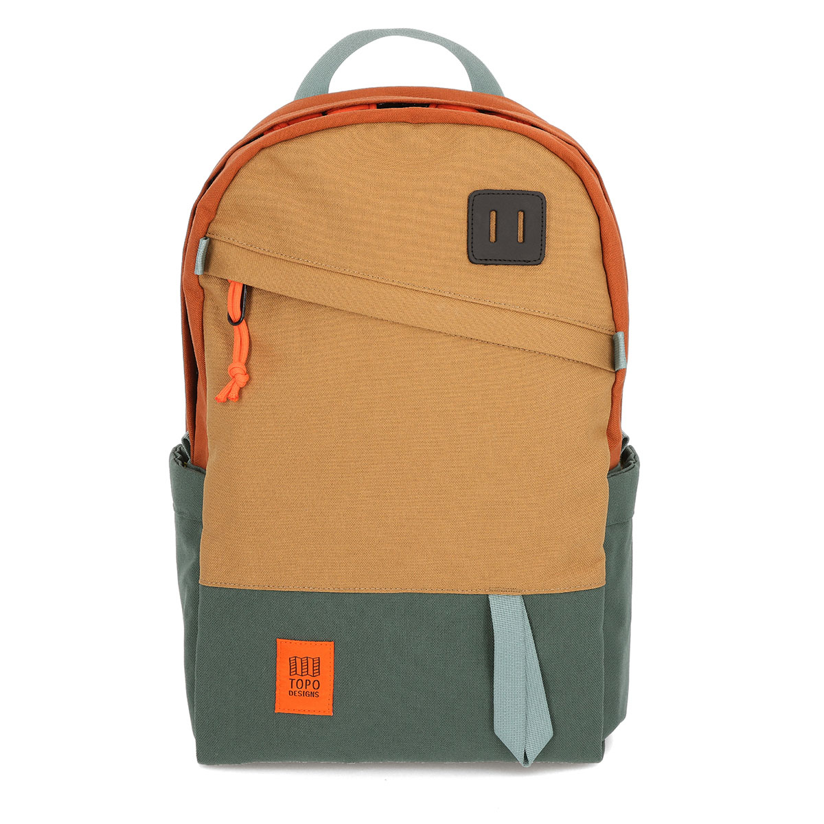 Topo Designs Daypack Classic Khaki/Forest/Clay, starker Rucksack in 1000D Nylon mit 15 Zoll Laptopfach und 21.6 Liter Stauraum