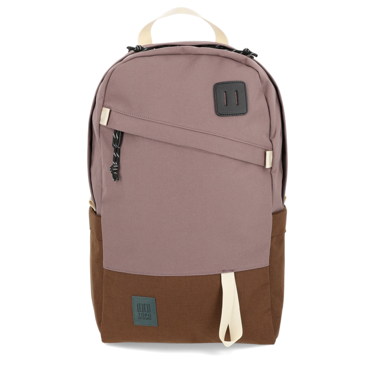 Topo Designs Daypack Classic Peppercorn/Cocoa, starker Rucksack in 1000D Nylon mit 15 Zoll Laptopfach und 21.6 Liter Stauraum