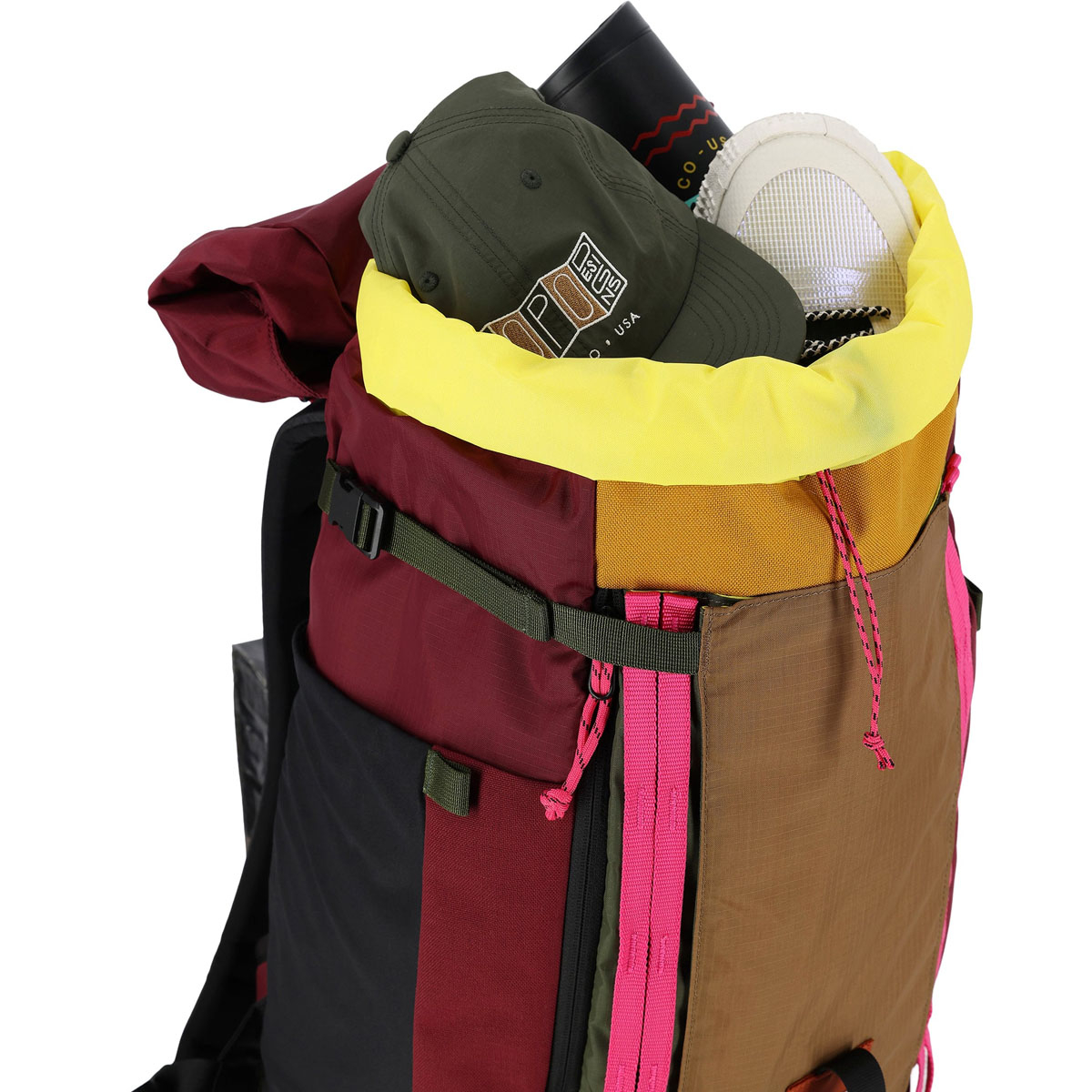 Topo Designs Mountain Pack 28L, wasserabweisende Futter mit eine auffallend helle Farbe