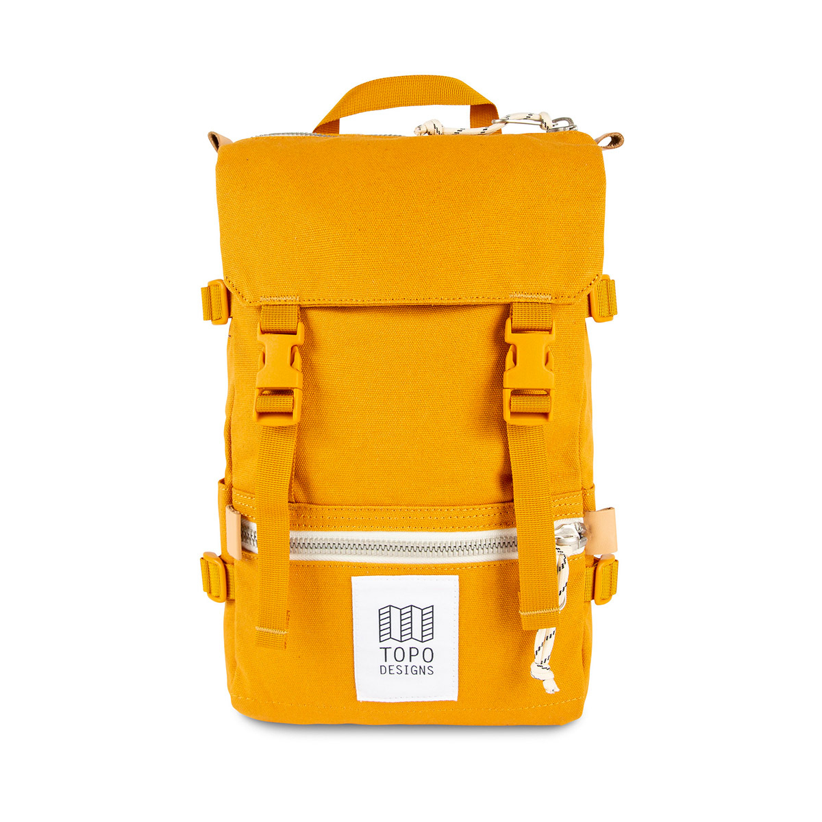 Topo Designs Rover Pack - Mini Canvas Mustard, Kleiner Rucksack mit der perfekten Größe