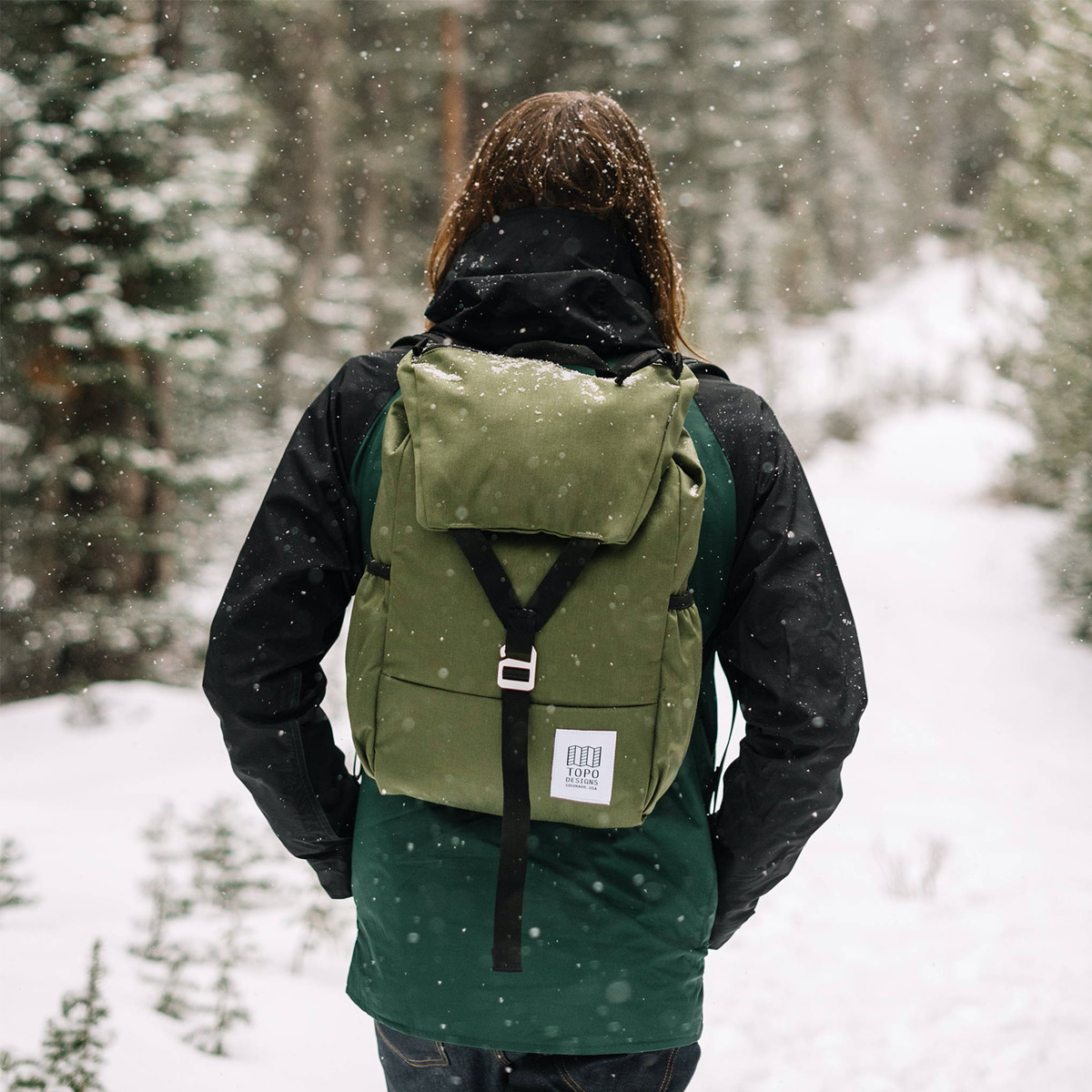 Topo Designs Y-Pack Olive, klassischen Stil und moderne Funktionalität