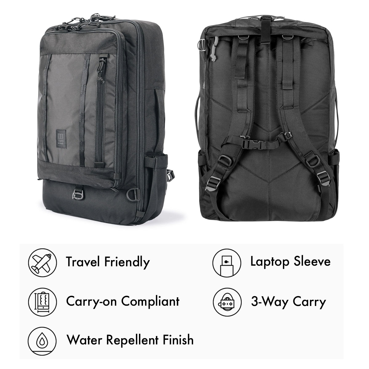 Topo Designs Global Travel Bag Black , the-most-versatile-travel-bag