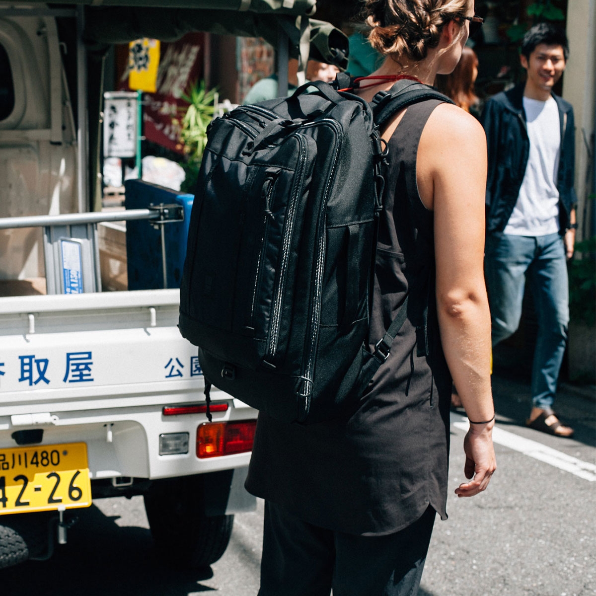 Topo Designs Travel Bag Ballistic Black, die vielseitigste Reisetasche, garantiert