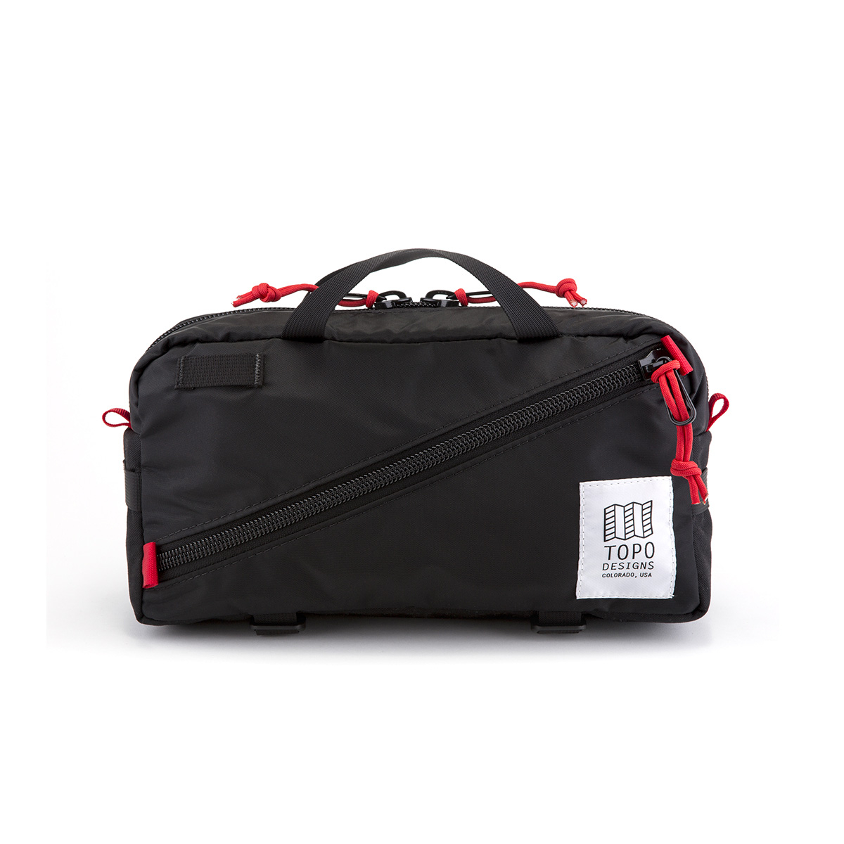Topo Designs Quick Pack Black, can be slung over your shoulder or worn around your waist, fanny pack style
