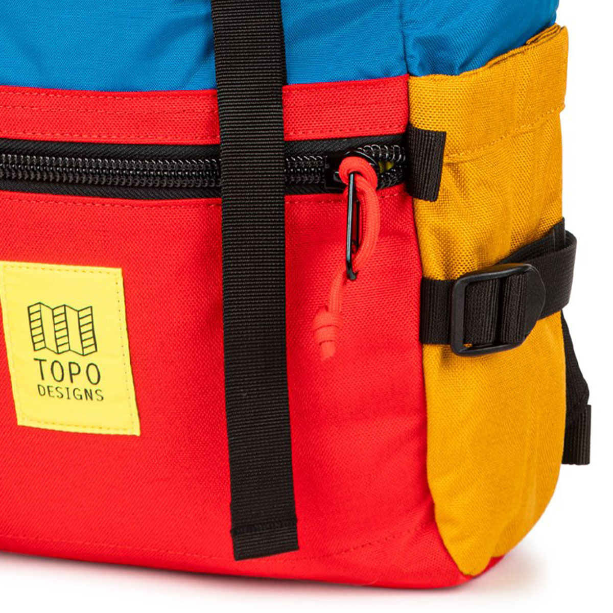 Topo Designs Rover Pack Classic Blue/Red/Forest, der ideale Rucksack für den täglichen Gebrauch