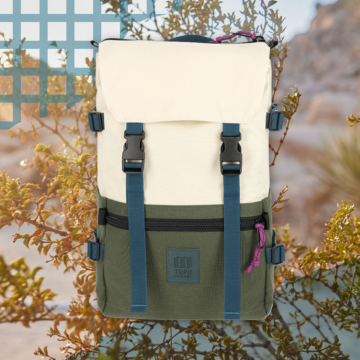 Topo Designs Rover Pack Classic Bone White/Olive