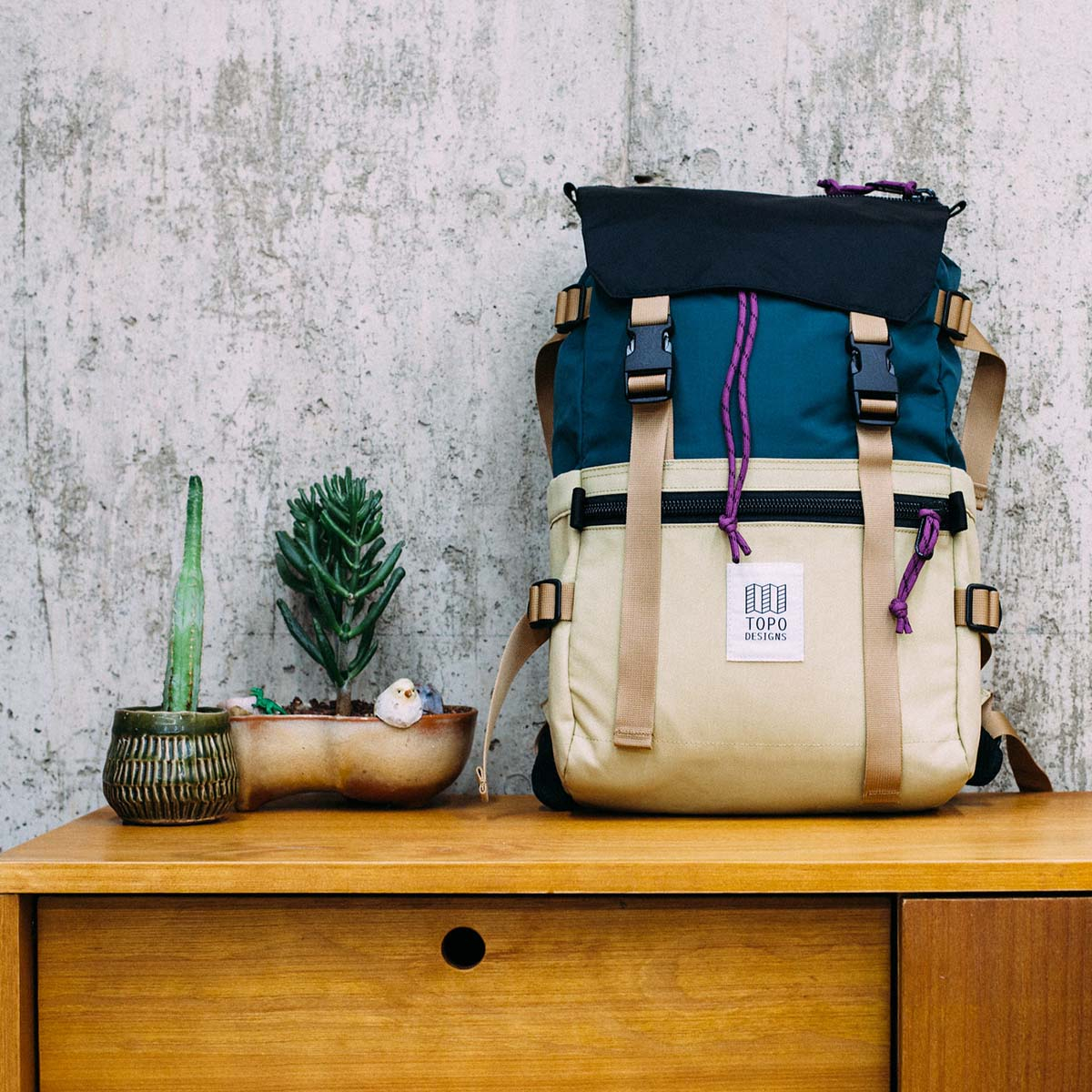 Topo Designs Rover Pack Classic Hemp/Botanic Green, der ideale Rucksack für den täglichen Gebrauch