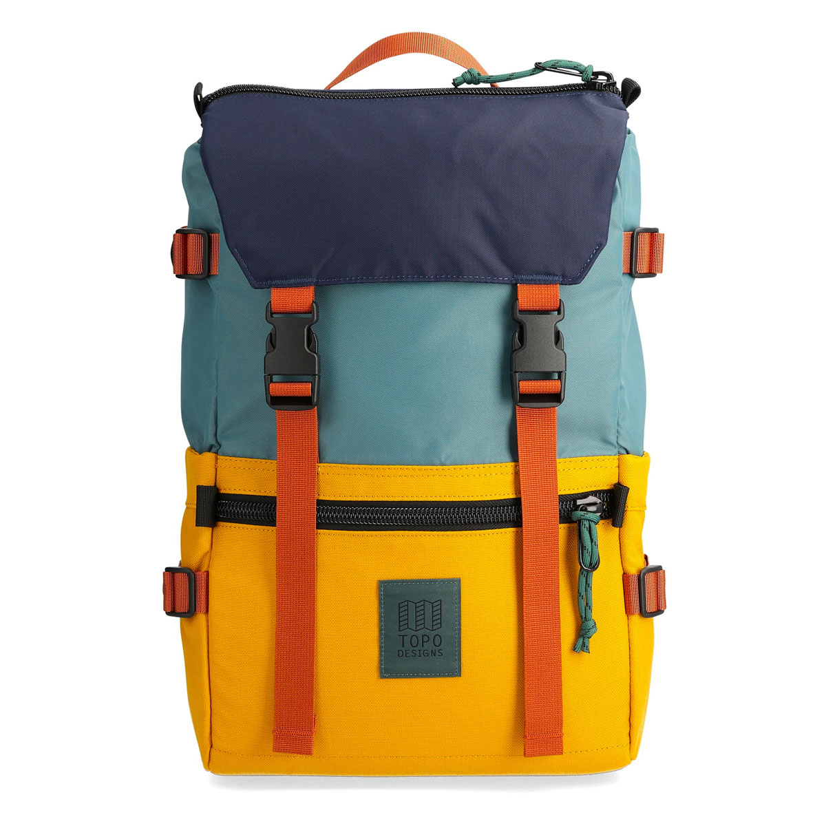 Topo Designs Rover Pack Classic Sea Pine/Mustard, der ideale Rucksack für den täglichen Gebrauch