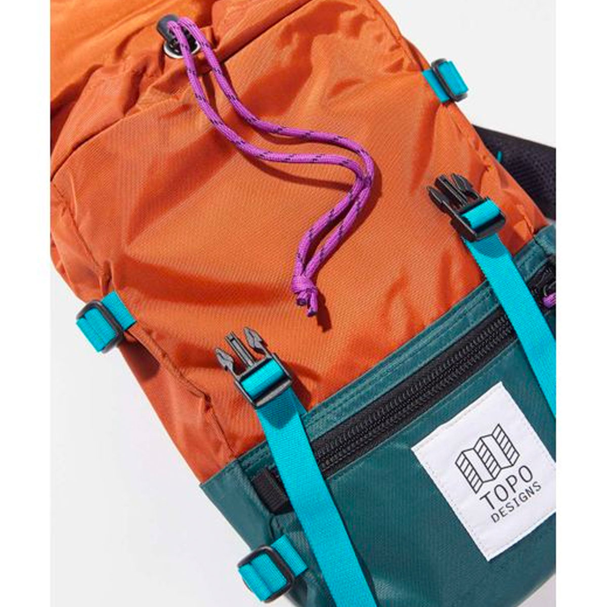 Topo Designs Rover Pack - Mini Botanic Green/Clay, Idealer Rucksack für den privaten und geschäftlichen Gebrauch